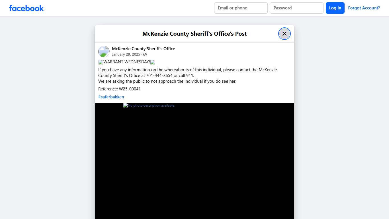 🚨WARRANT WEDNESDAY!🚨... - McKenzie County Sheriff's Office | Facebook